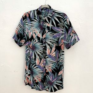 Tropical shirt men’s short sleeve button down